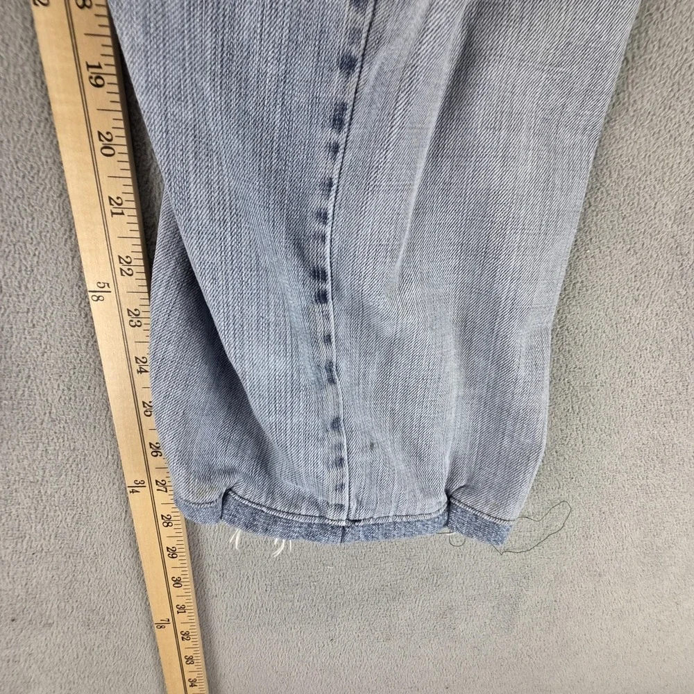 VTG Levis Engineered Jeans‎ Blue Twisted Buckle Back One Altered Hem Fits 30x28